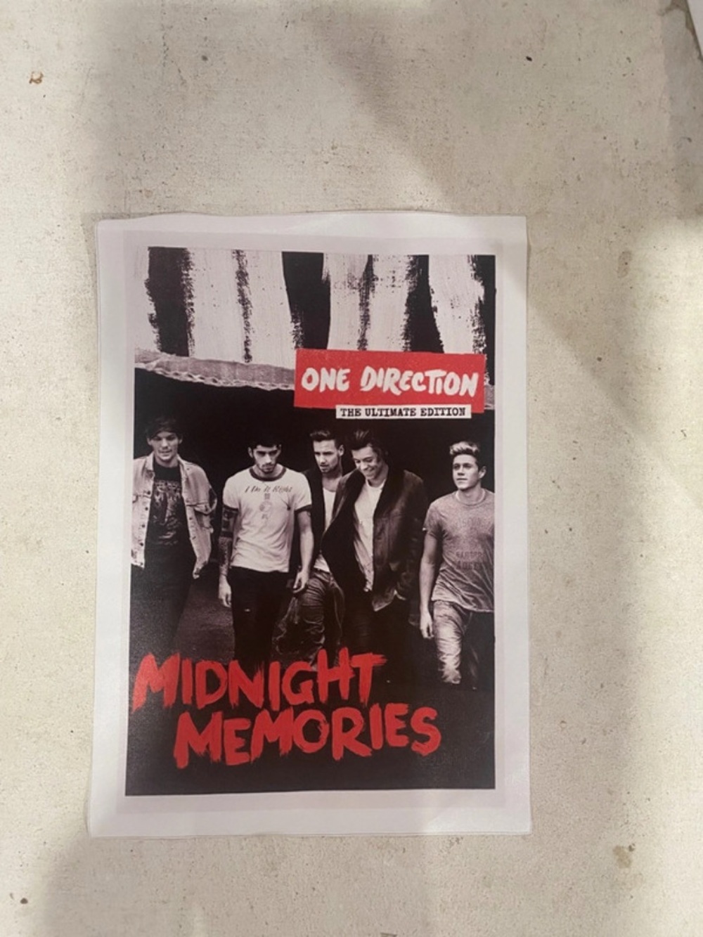 1D Midnight Memories Graphic Wall Art - Red, Black, White